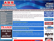 Tablet Screenshot of abs-products.com